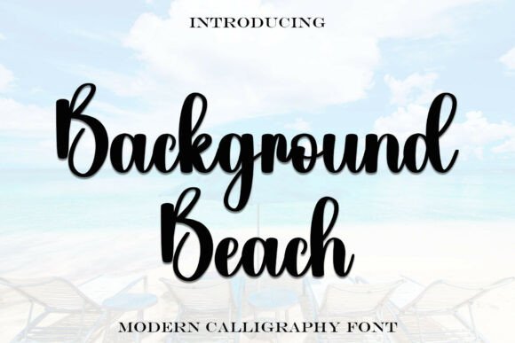 Background Beach: The Modern Script Font for Coastal Web Design