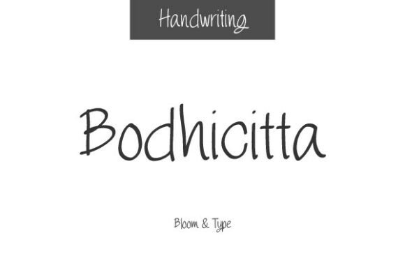 Bodhicitta: A Handwritten Typeface for Calm Brand Identity