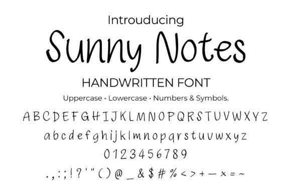 Sunny Notes: A Handwritten Typeface for Warm Editorial Design